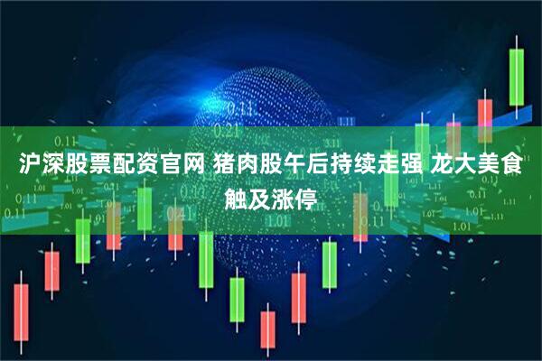 沪深股票配资官网 猪肉股午后持续走强 龙大美食触及涨停