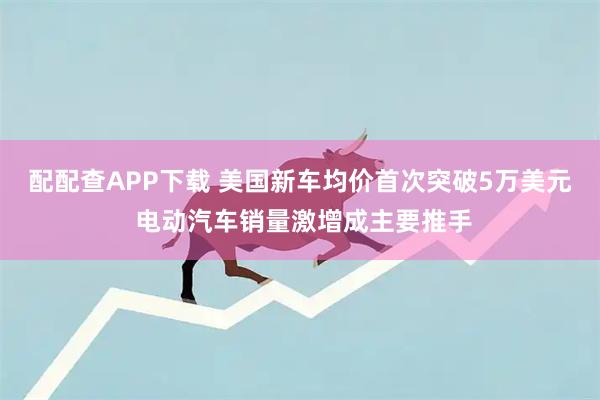 配配查APP下载 美国新车均价首次突破5万美元 电动汽车销量激增成主要推手