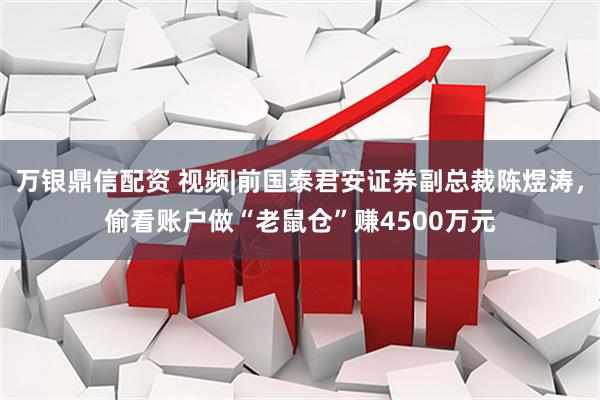 万银鼎信配资 视频|前国泰君安证券副总裁陈煜涛，偷看账户做“老鼠仓”赚4500万元
